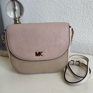 Mott Color-Block Leather Dome Crossbody Bag Michael Kors